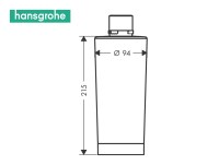 MEDIDAS FILTRO DE CARBON ACTIVO AQITTURA HANSGROHE